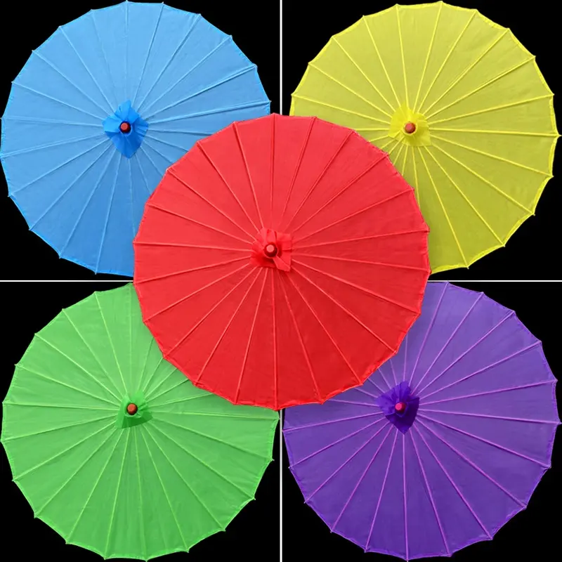 White Paper Umbrella Women Vintage Dance Prop Wedding Party Photography Prop Kids DIY Painting Supplies