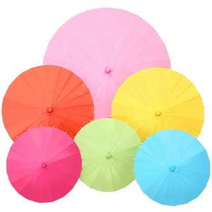 White Paper Umbrella Women Vintage Dance Prop Wedding Party Photography Prop Kids DIY Painting Supplies