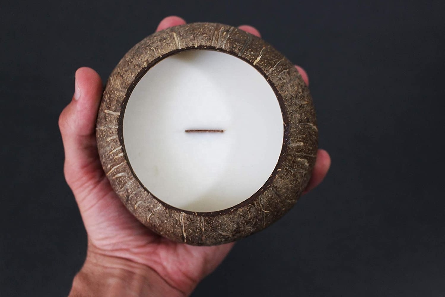 Natural Coconut Candle Scented Candle in Coconut Shell - Eco Friendly Coconut Bowl Candle