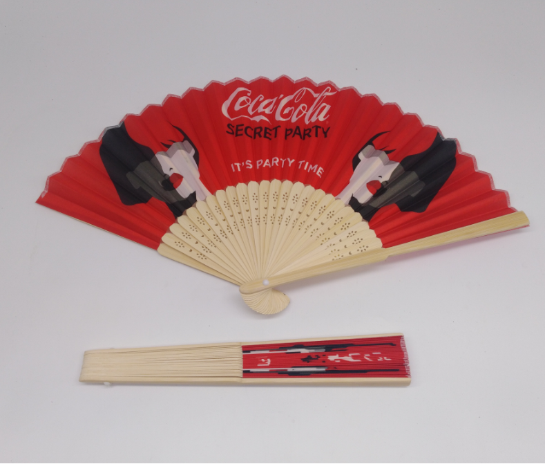 Custom Paper Slik Wooden Handfan Personalized Mini Portable Customized Sublimated Bamboo Foldable Folding Fans Hand Fan