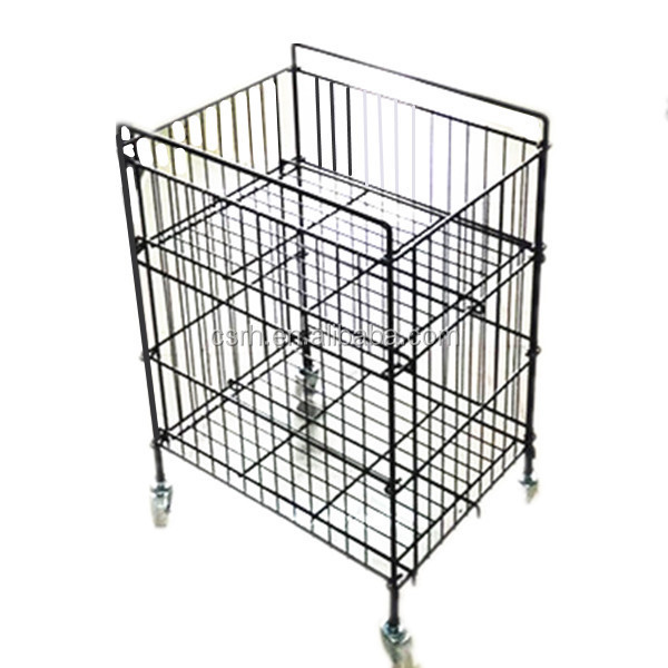 With wheels Small Wire Rack Size can be Customized Wire Display Rack