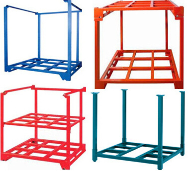 RH-DDJ01 1100*1100*950mm metal pipe disassemble pallet  steel storage stackable pallet rack