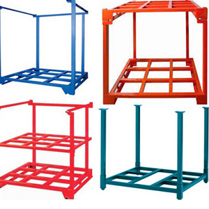 RH-DDJ01 1100*1100*950mm metal pipe disassemble pallet  steel storage stackable pallet rack