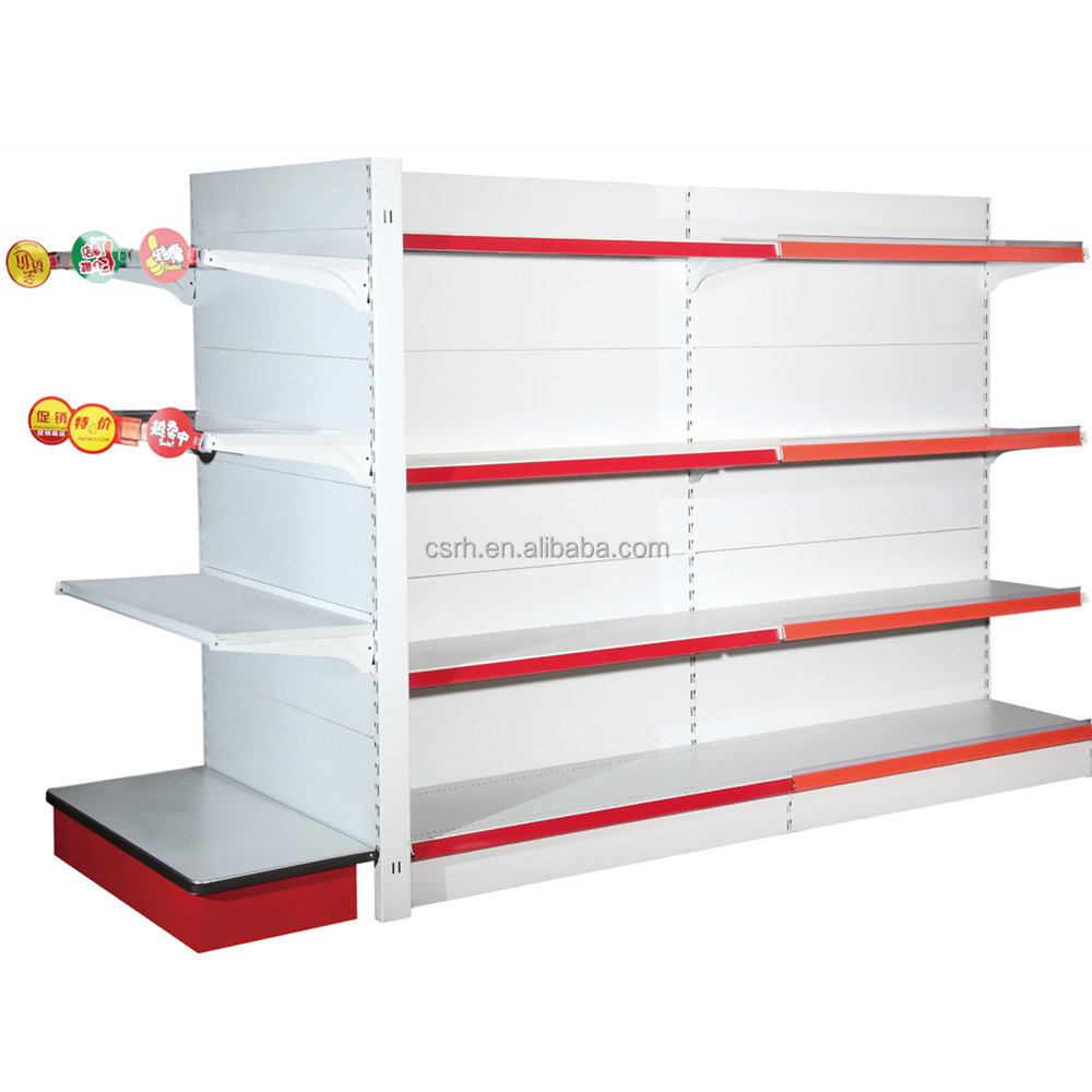 Double Layers Plain Panel lightweight supermarket shelves