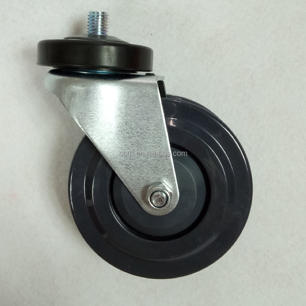 RH-STC4E-02   high quality TPU casters supplier 4'' double elevator wheels Shopping Cart Elevator Wheel