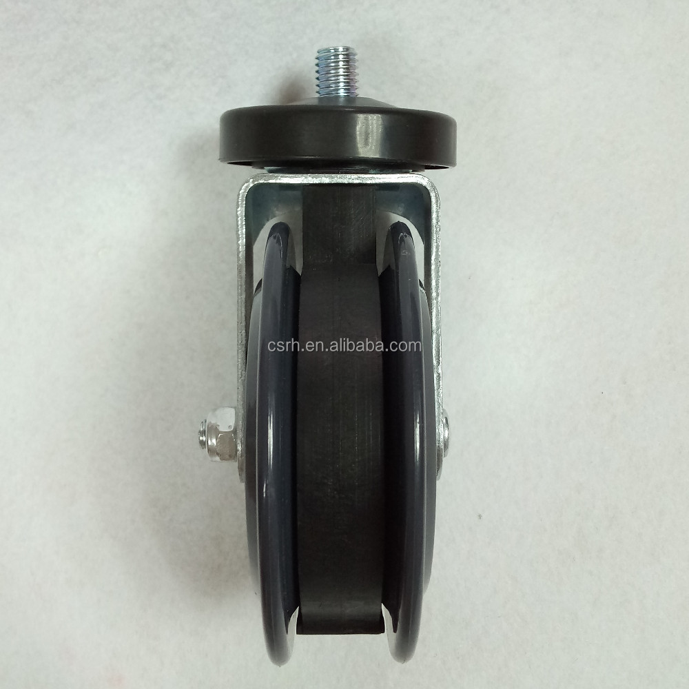 RH-STC4E-02   high quality TPU casters supplier 4'' double elevator wheels Shopping Cart Elevator Wheel