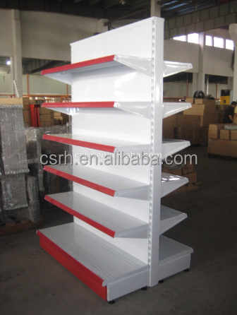 Big Set Shelf Double Layers Plain Panel gondola supermarket shelf