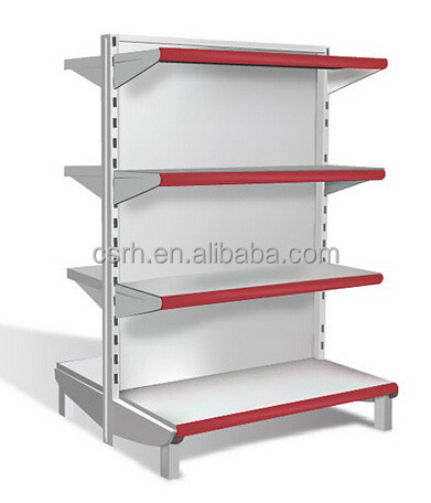 Big Set Shelf Double Layers Plain Panel gondola supermarket shelf