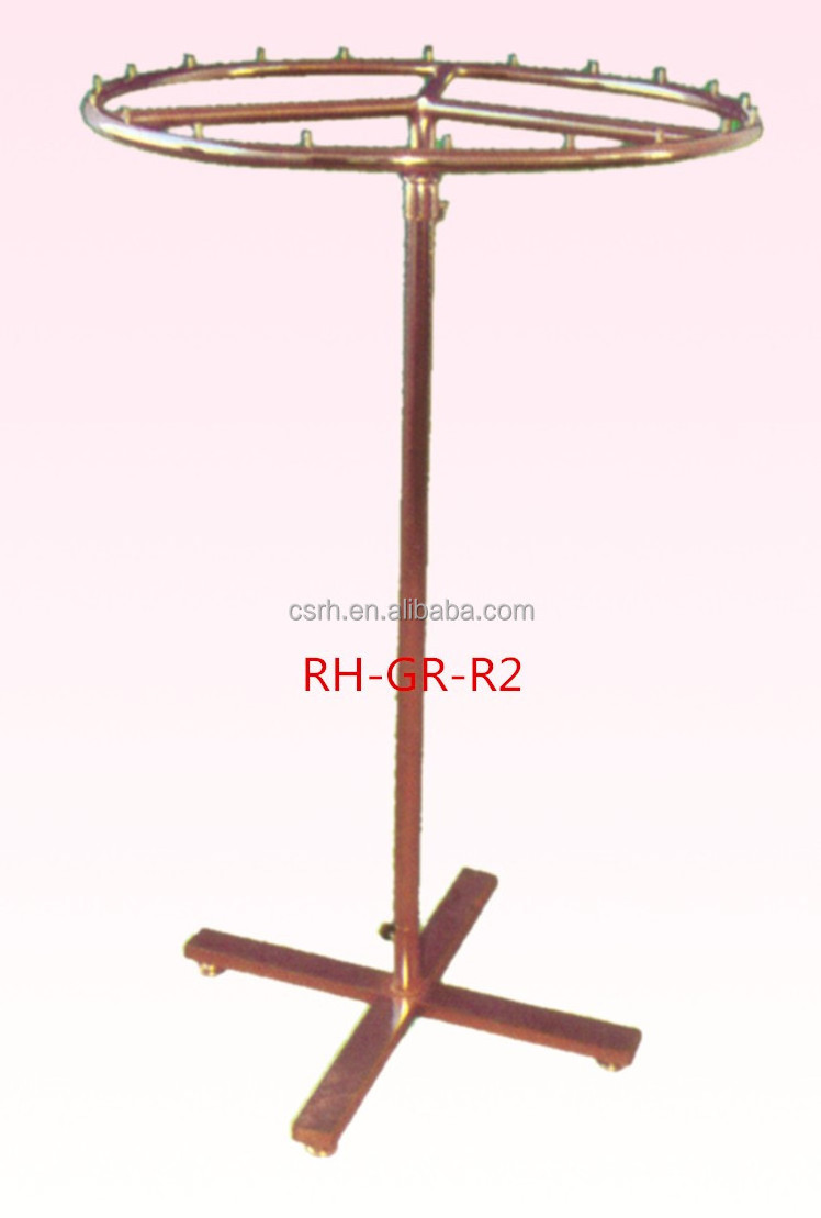 RH-GR-R2 900*1400mm clothes display rack for supermarket Round Beam Garment Rack