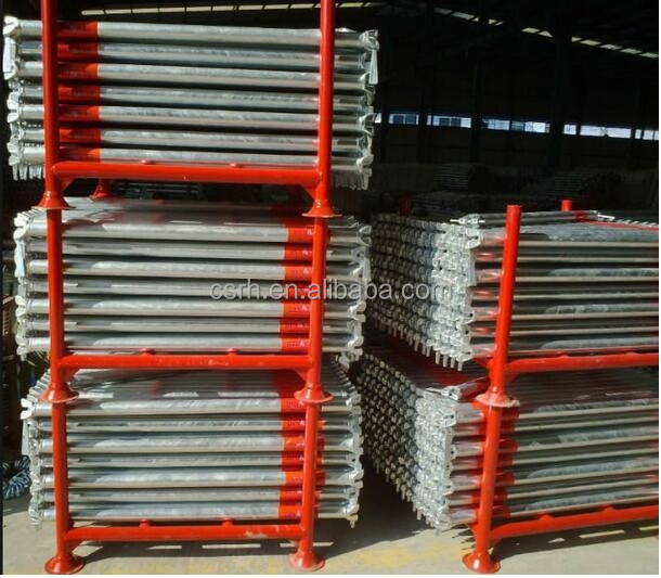 RH-DDJ01 1100*1100*950mm metal pipe disassemble pallet  steel storage stackable pallet rack