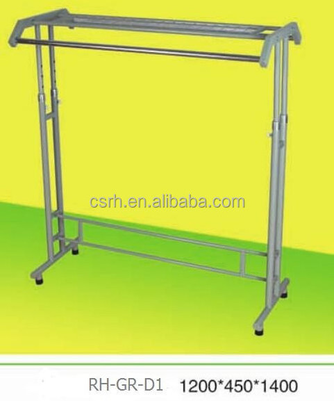 RH-GR-D1 1200*450*1400mm Double Rails Garment Display Rack