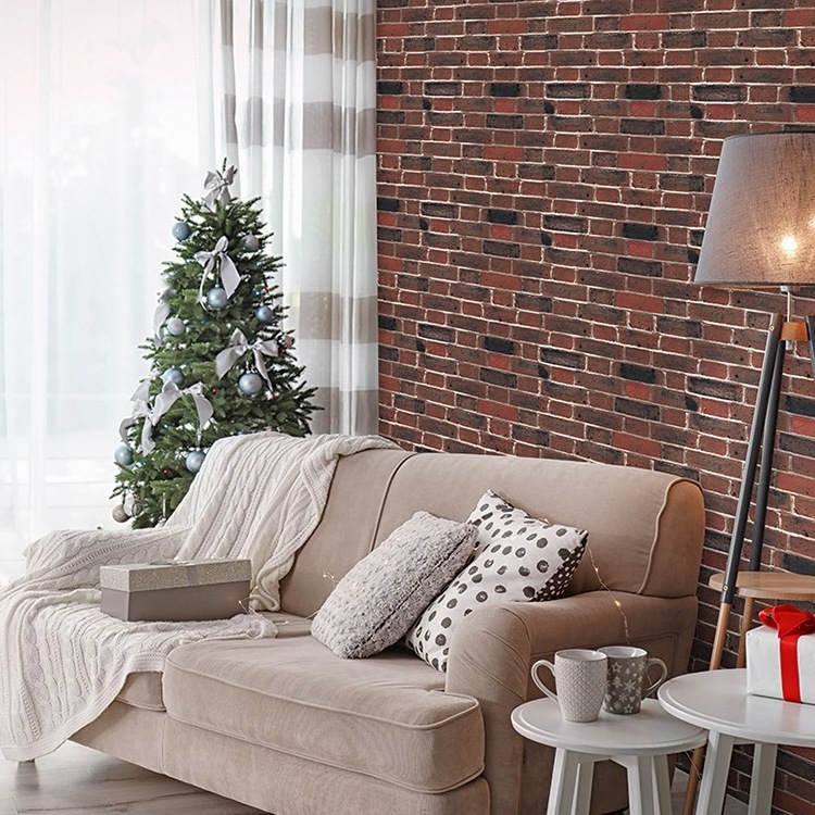 Removable brick design 3D effect wallpapers PVC self-adhesive wallpaper for home decoration