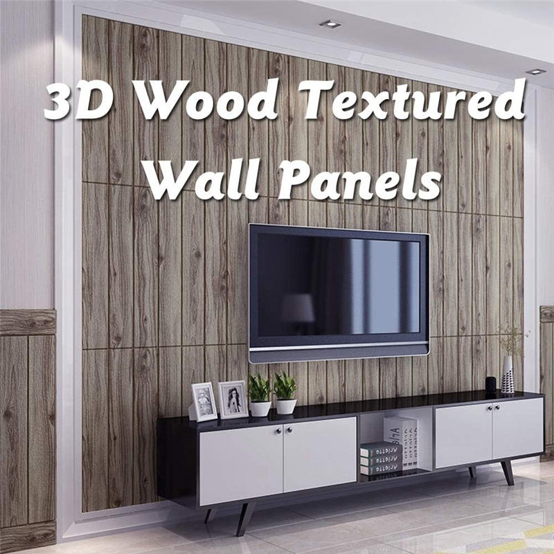 3D Wall Panel Decoration Peel and Stick wall foam plate for Decor wood grain 3d PE Foam wall sticker