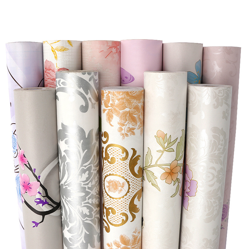 Wholesale European Rose Flower Luxury Wallpaper Home Decoration Peel and Stick Wallpaper