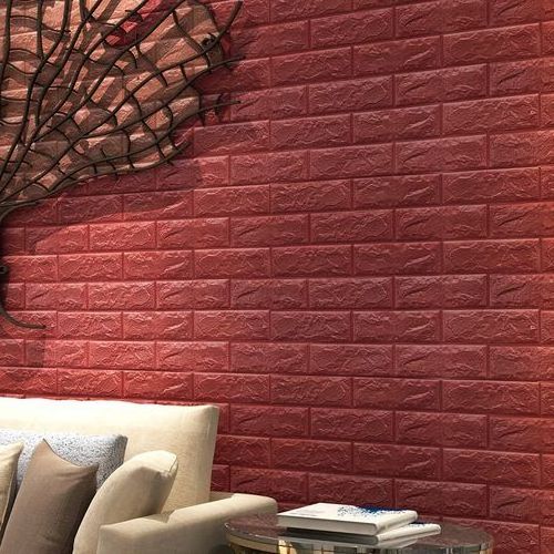 Waterproof peel and stick  XPE foam 3d wallpaper self adhesive wall sticker wall tile for home decoration