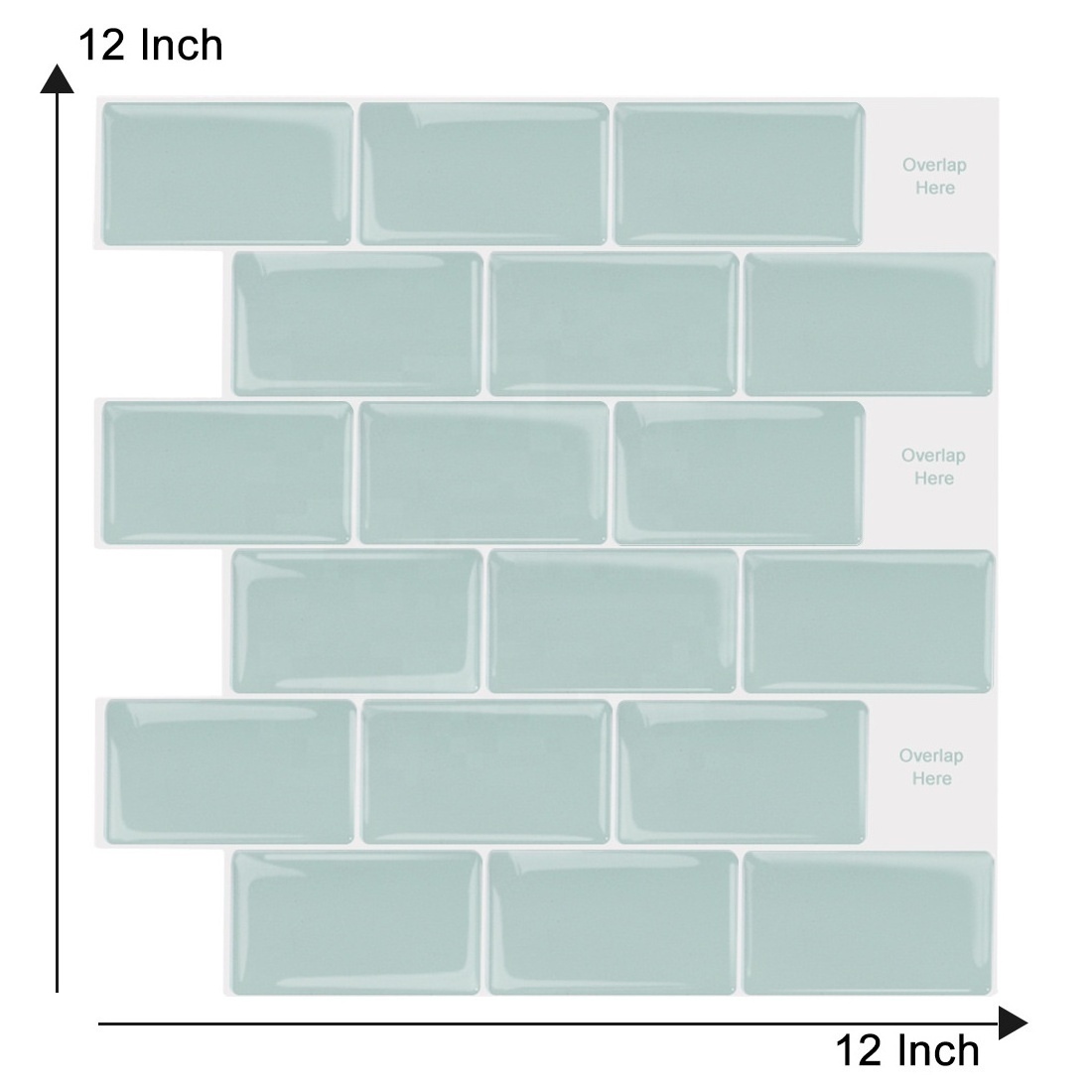 Waterproof Self-adhesive Eco-friendly Kitchen Bathroom Wall Tile Stickers Subway PU Wall Tiles