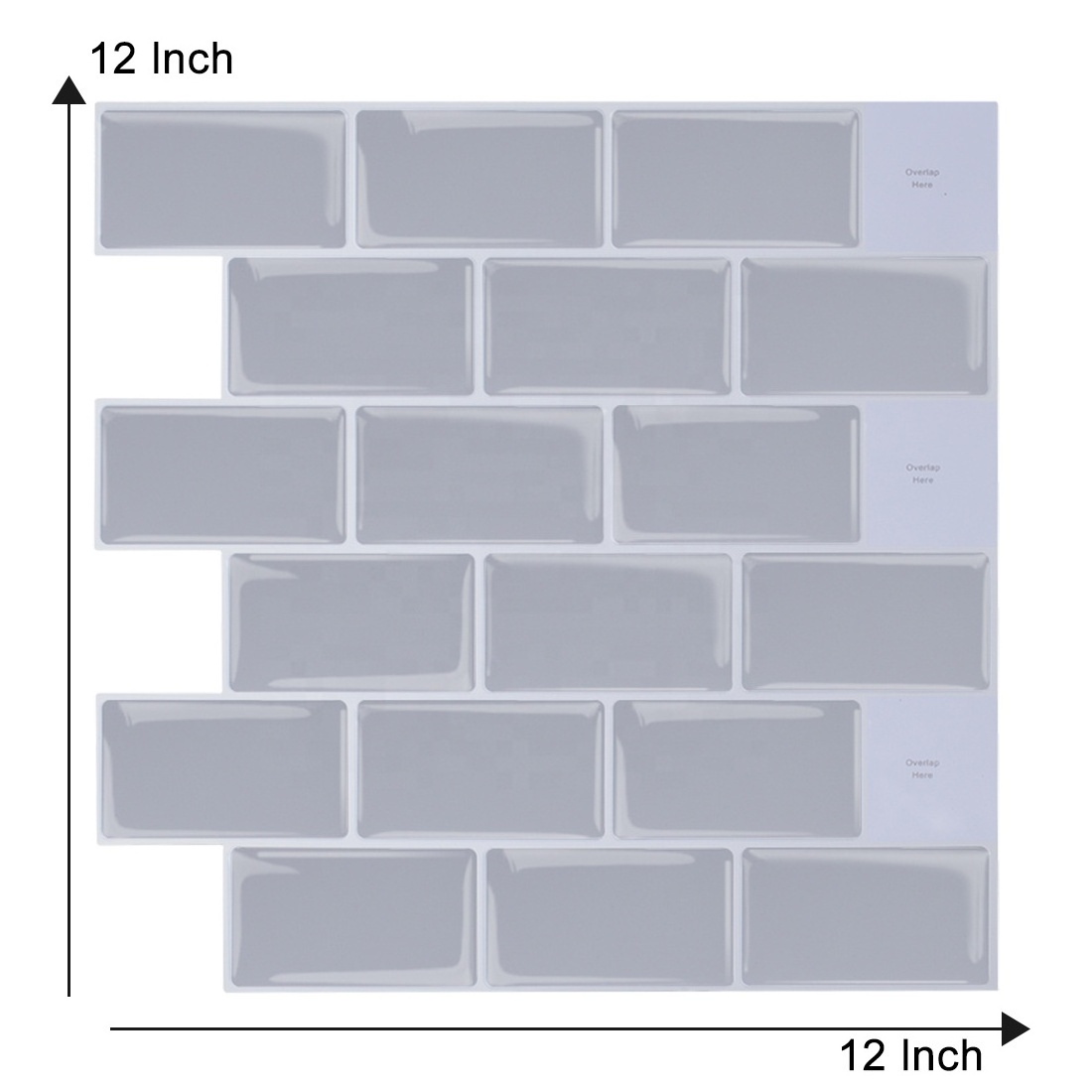 Waterproof Self-adhesive Eco-friendly Kitchen Bathroom Wall Tile Stickers Subway PU Wall Tiles