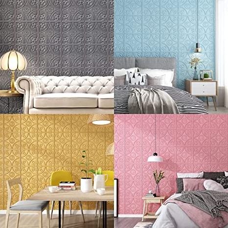 3D Self Adhesive Wall Panels Peel and Stick Wallpaper Waterproof PE Foam Wall Stickers for Home Interior Wall Decor