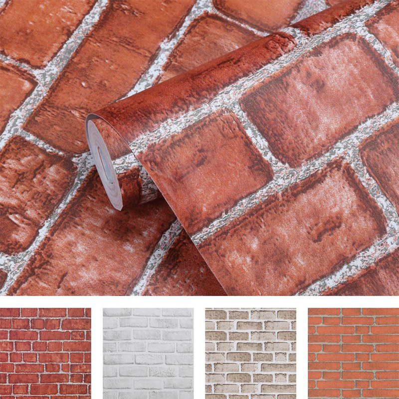 custom Self-Adhesive Peel and Stick Wallpaper brick 3D Wall Panels for DIY Any Home Decoration