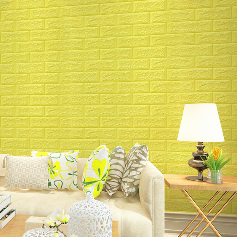 3d pe peel and stick vinyl sticker brick wall paper foam wallpaper for living room