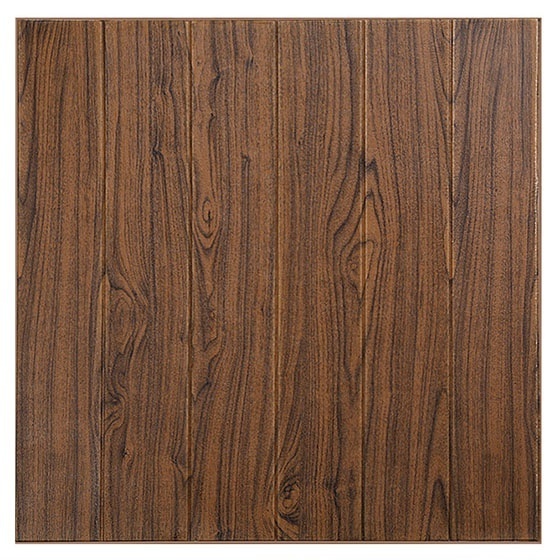 Interior Wall Decorative Waterproof 3D PE Foam Self Adhesive Wood  3D Wall Sticker For Home Decoration