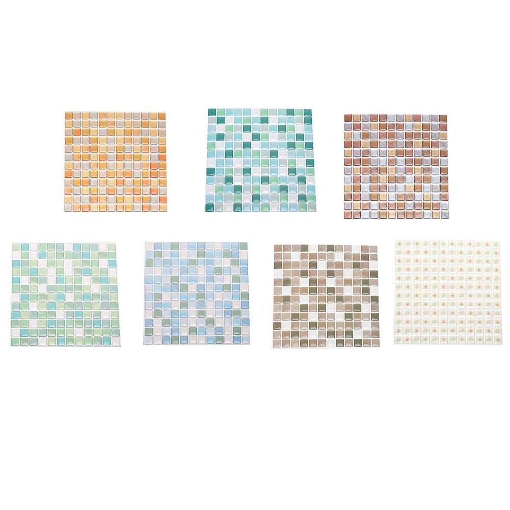 Cheap adhesive non-odor color brick classical design mosaic peel and stick wall tiles 3d wall sticker wallpaper for kitchen