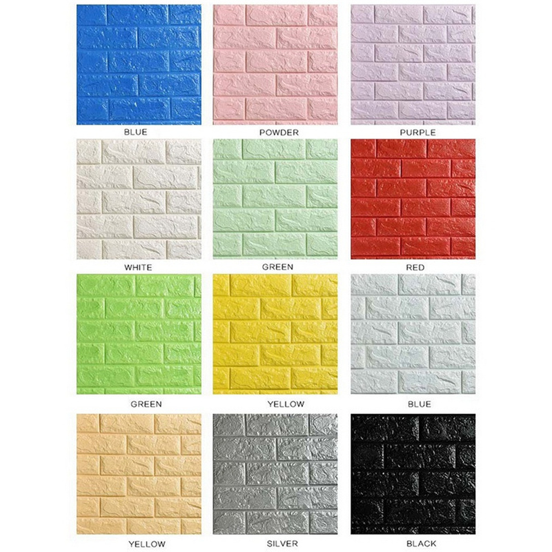 3d Foam Wallpaper Brick Panels PE Foam Wall Stickers Artificial Brick Sheet 70x77CM For Home Decoration