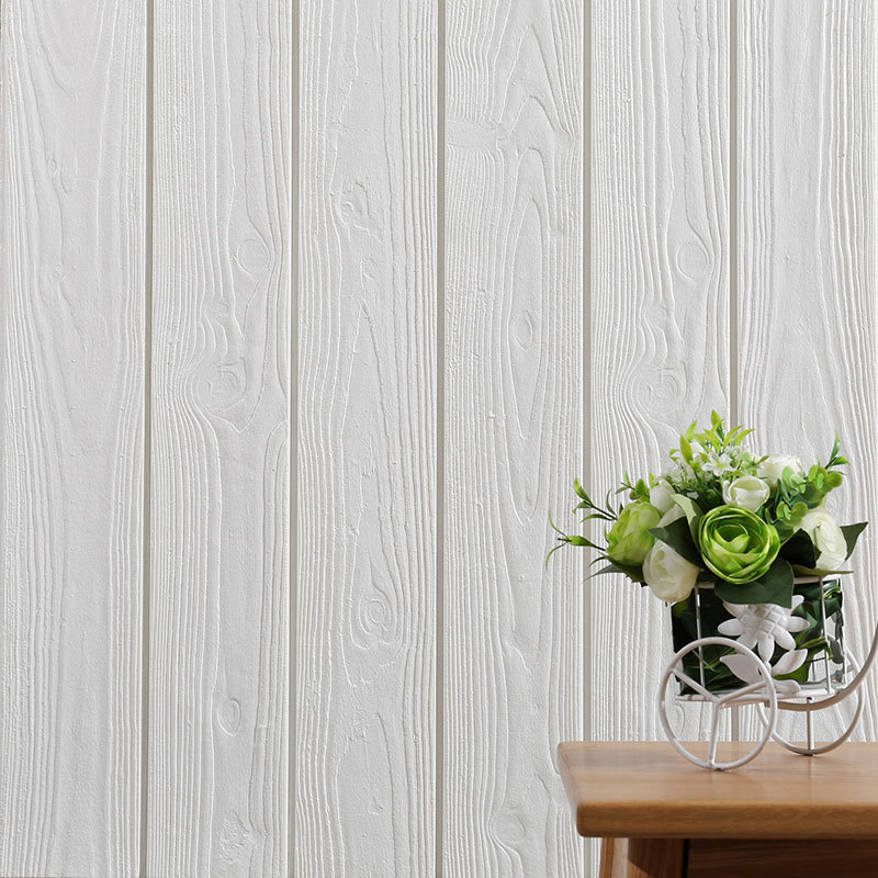 Peel and Stick 3D Wall Panels Foam Faux Wood Grain Wall Stickers Self-Adhesive Removable Wallpaper for Kitchen Bedroom