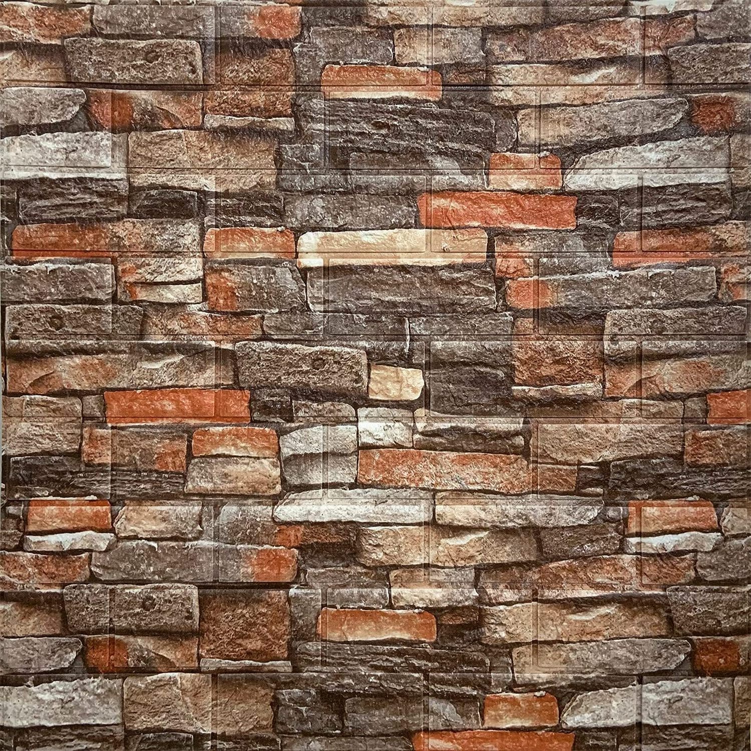 Brick Wallpaper Red Brick Peel and Stick Wallpaper Self-Adhesive Wallpaper Brick wall panel