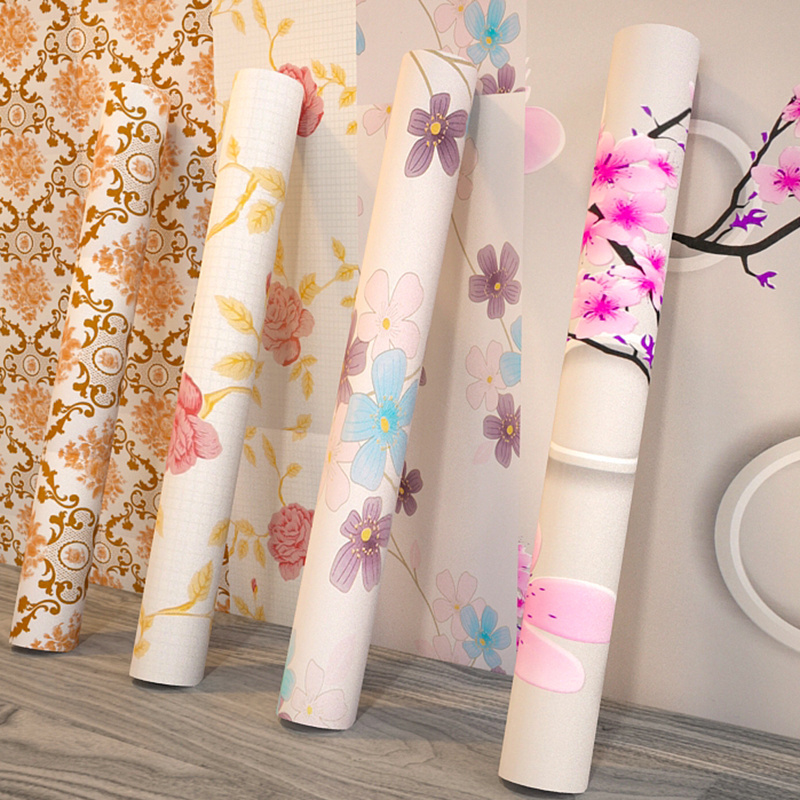 New styles wallpaper customize floral patterns modern contact paper for living room pvc wall sticker