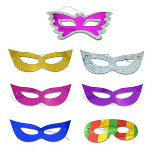 Wholesale Holiday Shiny Paper Face Mask butterfly paper mask party paper eye mask