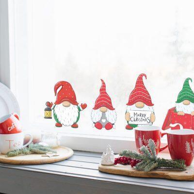 Christmas window clings stickers decorative wall stickers window glass film vinyl for home