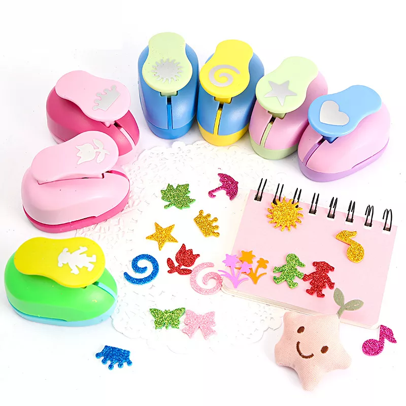 High quality paper craft punch cardboard punch hole puncher with round, star, square, heart, flower, wave circle shape