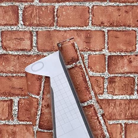 Red Brick wallpaper peel and stick wallpaper Self-Adhesive Brick Design Contact Paper Removable Brick Wallpaper