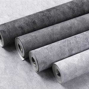 Gray Concrete Contact Paper Matte Thick Textured Wallpaper PVC Self Adhesive Peel and Stick Wall Paper