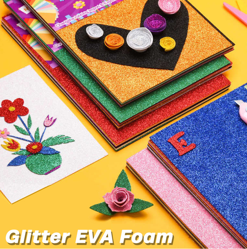 manufacturer goma eva foam Espuma wholesale sheet roll 2mm 10mm eva with glitter