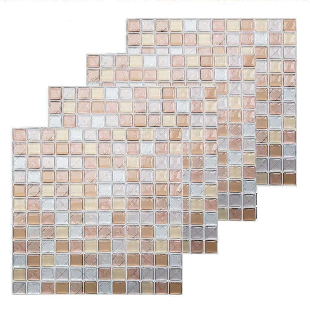 Cheap adhesive non-odor color brick classical design mosaic peel and stick wall tiles 3d wall sticker wallpaper for kitchen