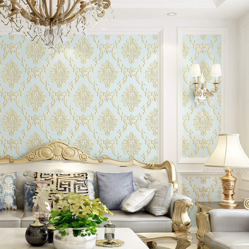 Victorian Damask Embossed Wallpaper Peel and Stick Wall Paper Mural for Bedroom Bathroom Living Room Home Decoration