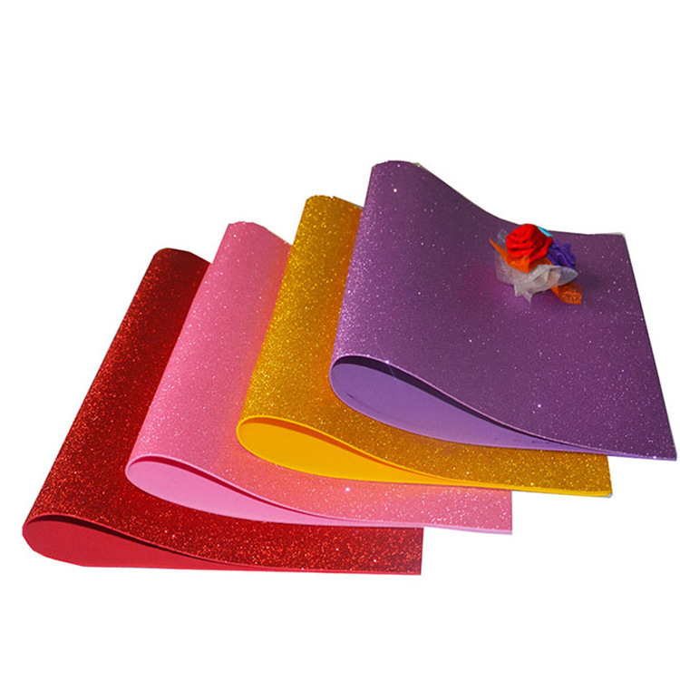 wholesale craft foam sheets colorful glitter EVA crafting projects material for kids and adults