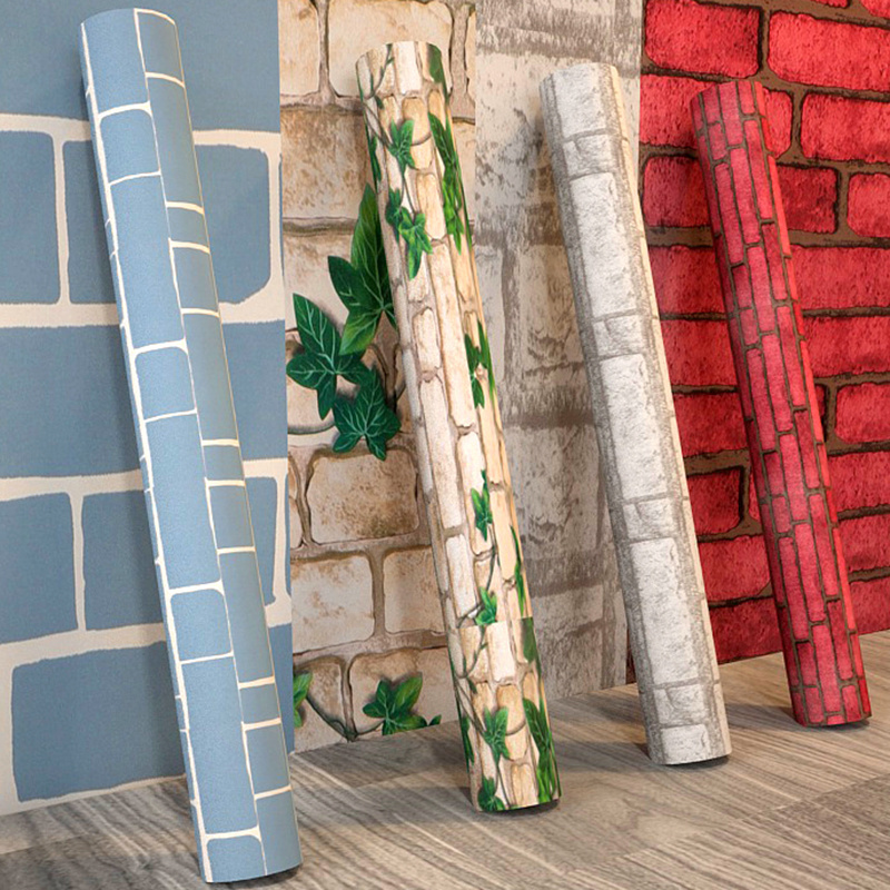 2023 New style ec-friendly PVC Brick Wallpaper Peel and Stick Wallpaper for Bedroom decor