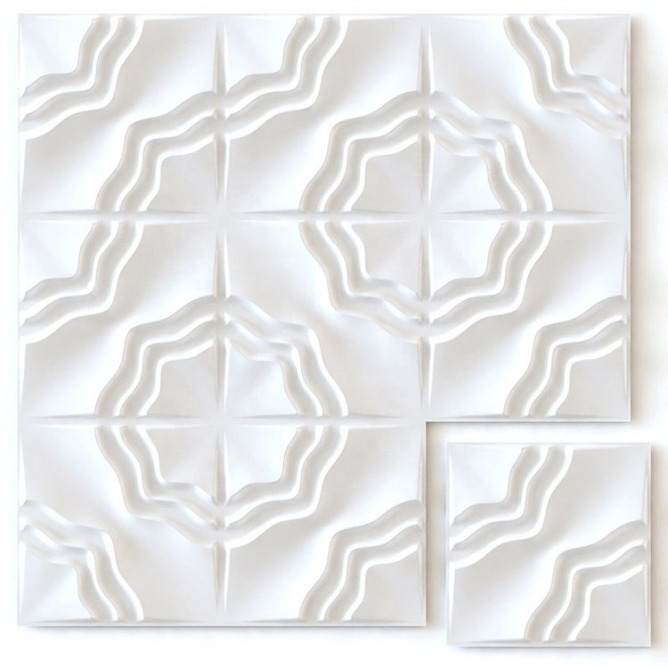 Modern Textured Decorative 3D Wall Panels Paintable Matte PVC 3D Brick Wall Art Tiles for Interior Exterior Wall Decor