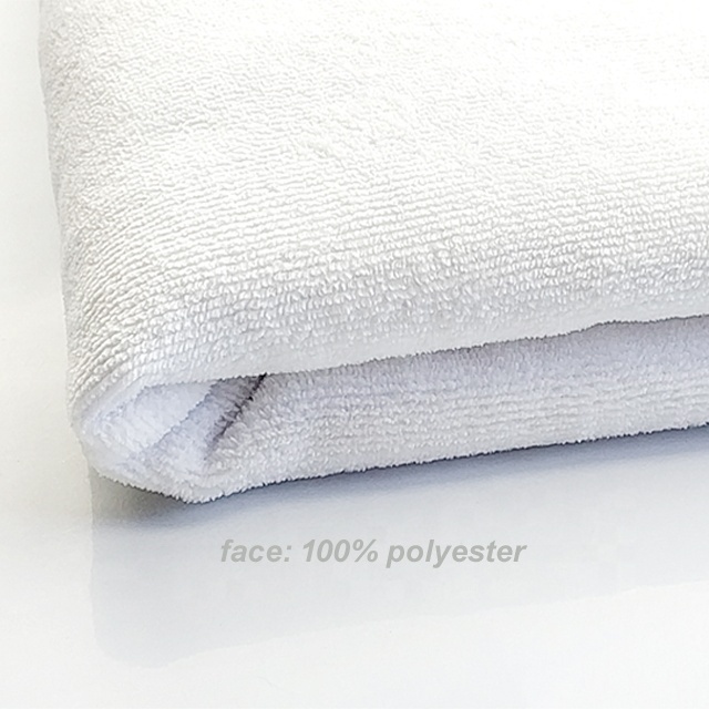 Beach White Microfiber Cotton Terry Towel Fabric For Sublimation Transfer Printing