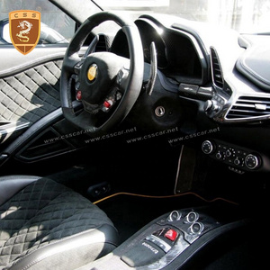 Tuning Parts Dry Carbon High Polished Car Steering Wheel Cover For Ferrari 458 Upgrade To F12