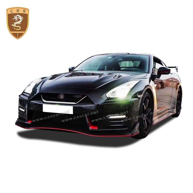 Newest 2017-2018 GTR R35 Nismo Style Car Bumper Chin Body Kit In FRP+CF