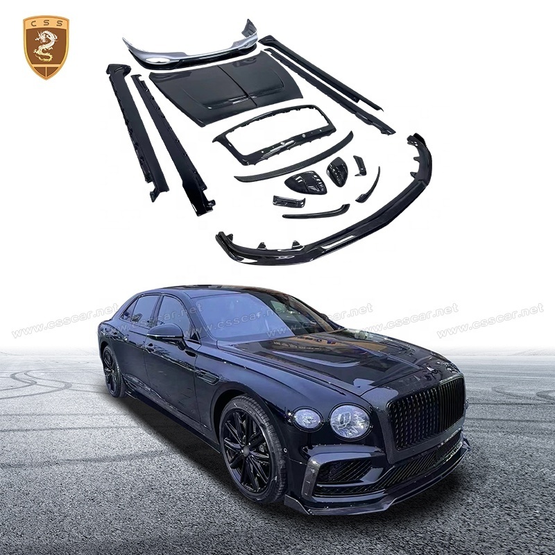 For Bentley Flying Spur 2020-2023 Facelift MSY Bodykit Front Lip Air Vent Grill Frame Side Skirt Rear Diffuser Ducktail Body Kit