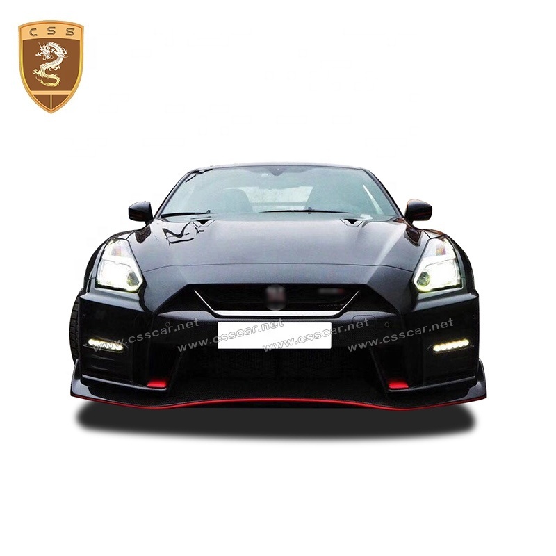 Newest 2017-2018 GTR R35 Nismo Style Car Bumper Chin Body Kit In FRP+CF