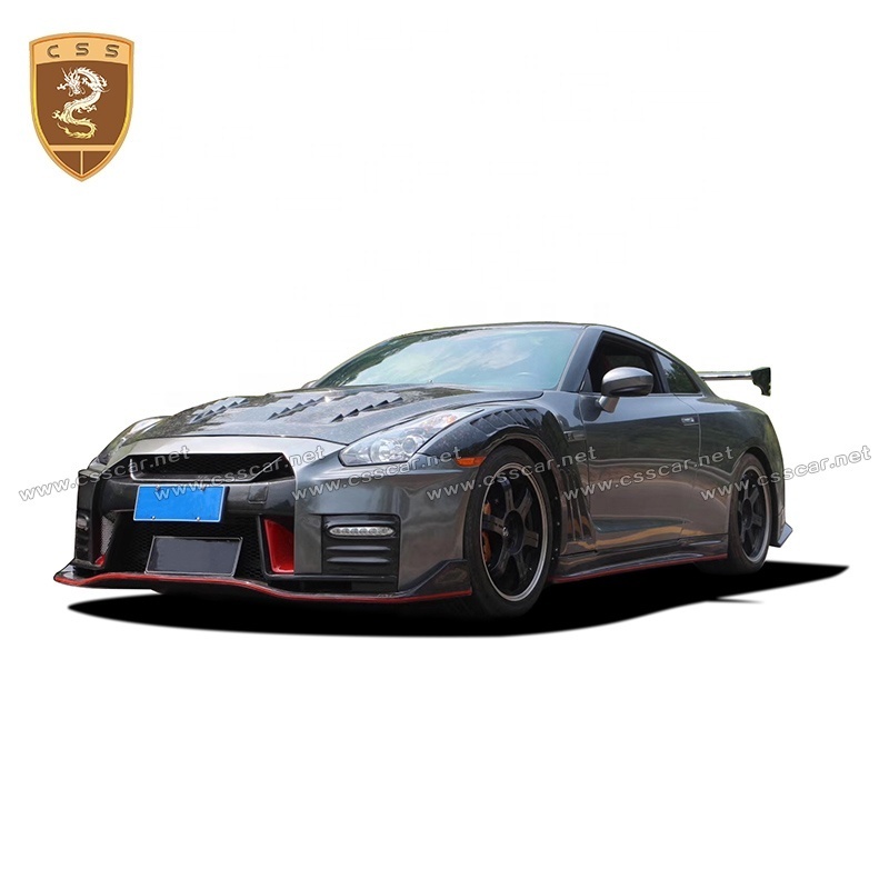 Update To Nism Style PP Material Body Kit Front Lip Rear Bumper Diffuser Spoiler Side Skirts Wide Bodykit For Nissan GTR