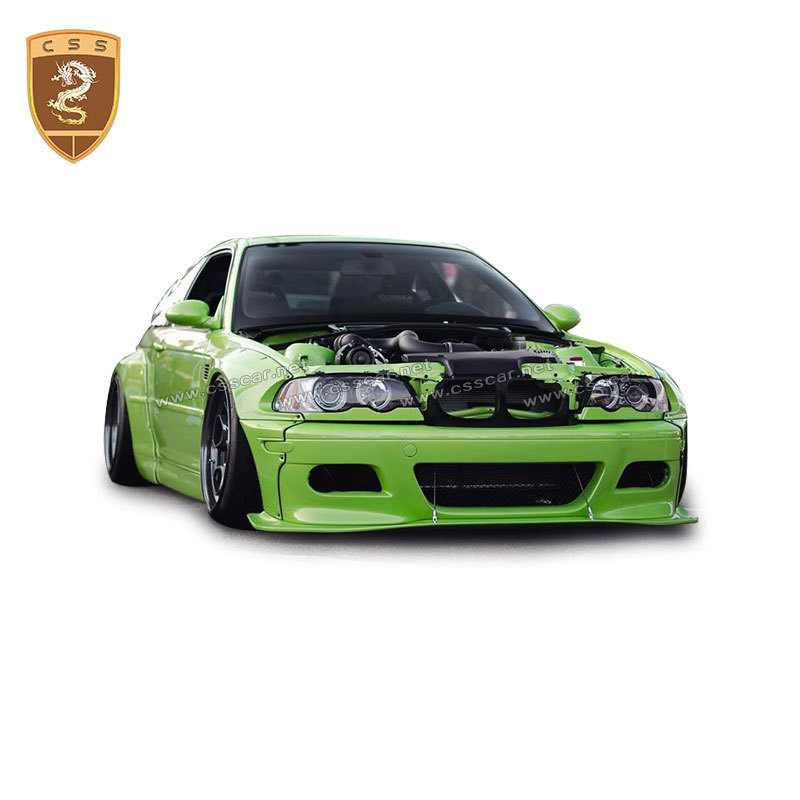 Wide body kit For B MW E36 E46 3 series r-bunny Restyling body kit sell by maker directly/material frp