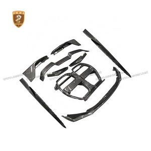 Upgrade To Vors Style Carbon Fiber G80 G82 G83 Body Kit For Bnw M3 M4 Front Lip Main Grille Tuning Parts