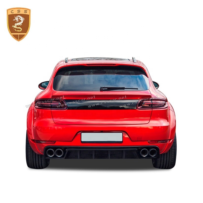 PD Style Carbon Fiber Front Rear Bumper Side Skirts Spoiler Body Kit Fit For Porsche Macan